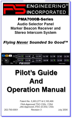PMA7000B Audio Panel Manual